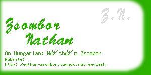 zsombor nathan business card